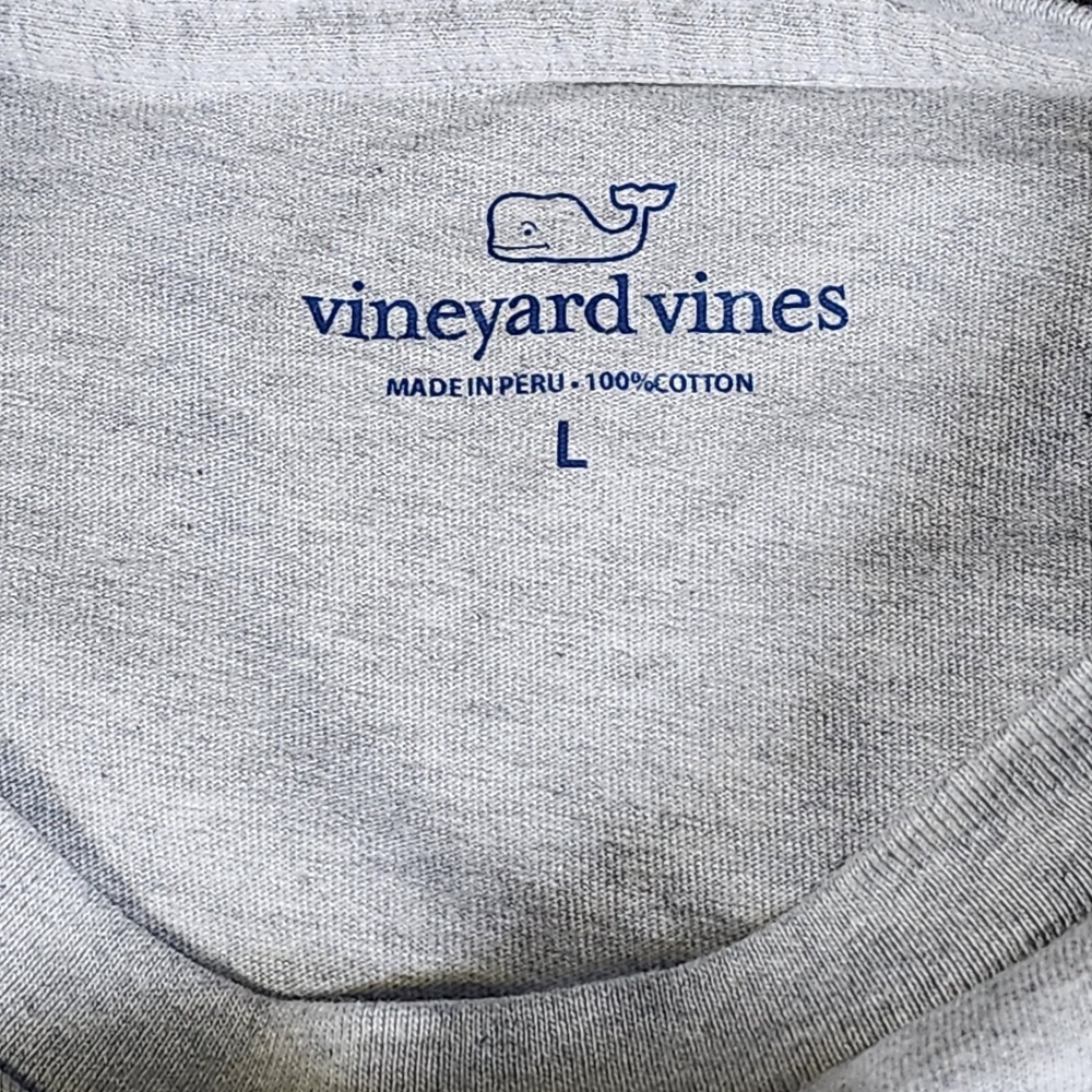 Vineyard Vines Men's LS Vintage Whale Pocket Shirt Large Heather Gray New NWT - Picture 3 of 9